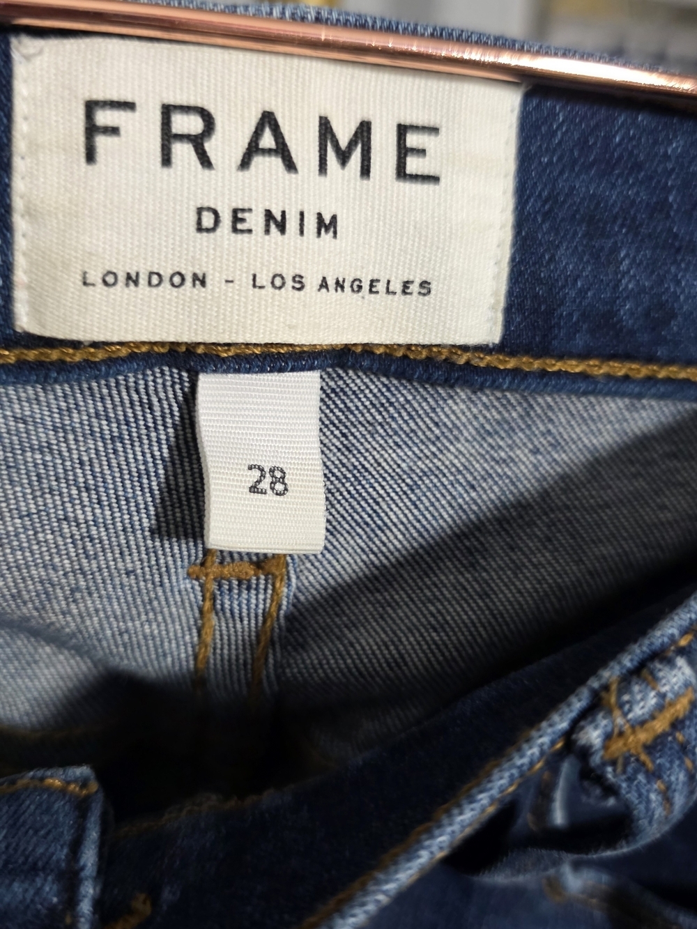 Frame Le High Skinny Crop Jeans Medium Wash Stretch Denim Sz 28 - Picture 2 of 6